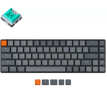 Keychron K7 Ultra-slim Wireless (White backlight Low profile Keychron Optical hot swap Mint switch, Qwerty US)