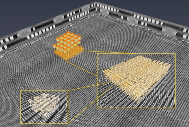 3d-weergave chip Paul Scherrer Institut