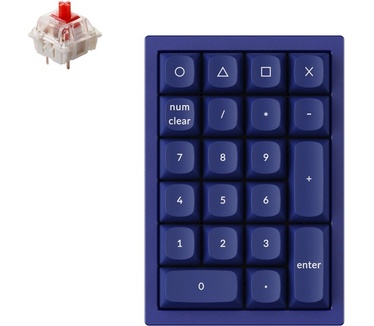 Keychron Q0 QMK, Gateron G Pro Red, Blauw