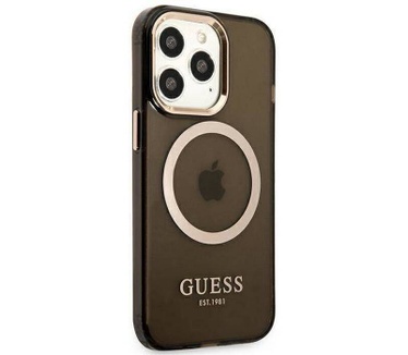 Guess Translucent MagSafe BackCase iPhone 13 Pro Max (6.7") Zwart Zwart