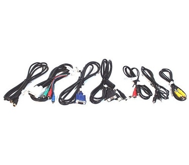 Dell Vervangingskabel 3400MP (1 M1-DA-naar-D-sub/USB, 1 S-video, 1 RCA-audio, 1 Composietvideokabel)