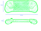 Prototypes en details van Smach Z-handheldconsole