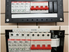 ABB overspanningsbeveiliging (OSB) naast hoofdschakelaar
