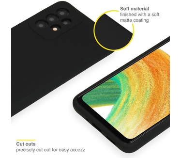 Accezz Liquid Silicone Backcover Samsung Galaxy A33 - Zwart
