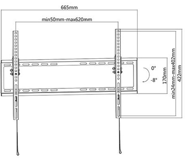 Ewent EW1507 Easy Tilt TV Wandsteun XL