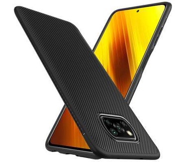 qMust Xiaomi Poco X3 Texture TPU Case - Zwart