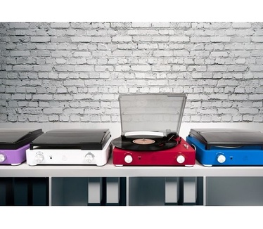 GPO Retro SW508CRED Platenspeler met ingebouwde speakers
