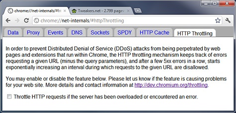 Anti-DDoS HTTP Throttling Google Chrome