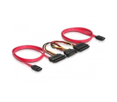 Delock SATA All-in-One cable for 2x HDD