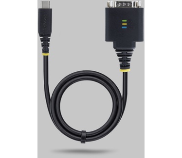 Startech.com 30cm USB-C naar Serieel Adapter Kabel, COM Retentie, FTDI Chipset, USB Type-C naar DB9 RS232 Male, Status LEDs, Verwisselbare DB9 Schroeven en Moeren