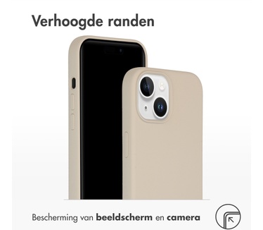 Accezz Liquid Silicone Backcover met MagSafe iPhone 15 - Stone