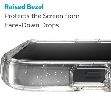 Speck Presidio Perfect Clear Glitter Apple iPhone 14 Plus/15 Plus Clear / Gold Glitter - with Microban