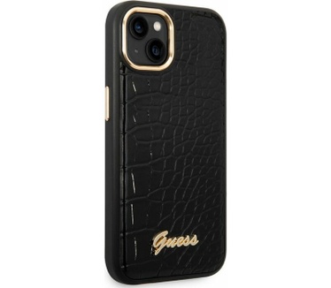 Guess Crocodile Back Case voor Apple iPhone 14 (6.1") - Zwart Zwart