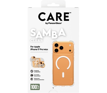 PanzerGlass CARE by PanzerGlass® Fashionable Case Samba Transparent w. White MagSafe iPhone 17 Pro Max