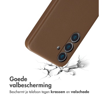 Accezz MagSafe Leather Backcover Samsung Galaxy S25 - Coffee Brown