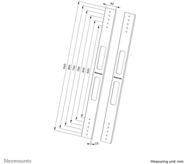 Neomounts Neomounts AWL-250BL18 VESA-uitbreidingskit