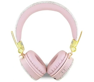 Guess 4G Metal Logo Bluetooth Stereo On-Ear Koptelefoon (Roze)