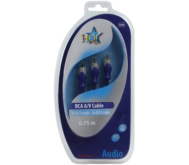 HQ Products 3x RCA/3x RCA, 0.75m
