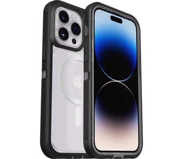 Otterbox OtterBox Defender XT-hoes voor iPhone 14 Pro met MagSafe, schokbestendig, valbestendig, ultrarobuust, 5x getest volgens militaire standaard, Black Crystal