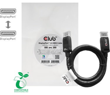 Club 3D DisplayPort 1.4 Kabel 1 meter HBR3 8K60Hz Zwart