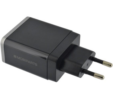 Mobiparts Wall Charger Dual USB 2.4A Black