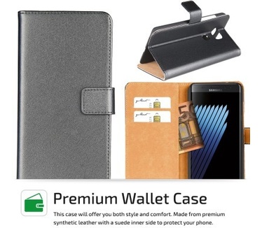 qMust Elegant wallet case Samsung Galaxy Note 7 - met stand - Black