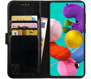 Rosso Element Samsung Galaxy A71 Hoesje Book Cover Zwart (Galaxy A71)