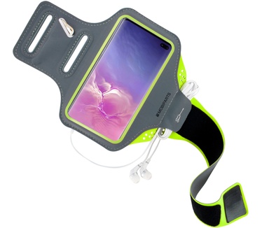 Mobiparts Comfort Fit Sport Armband Samsung Galaxy S10 Plus Neon Green