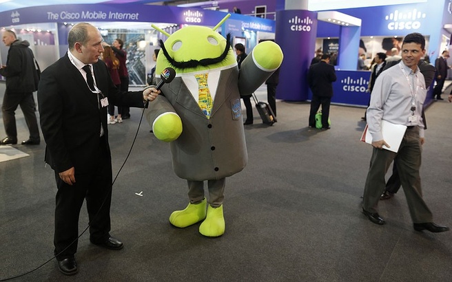 Android-poppetje op MWC 2013