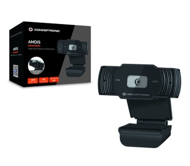 Conceptronic AMDIS04B 1080P Full HD Webcam with Microphone