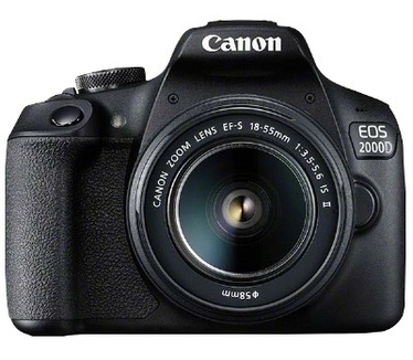 Canon EOS 2000D + 18-55mm f/3.5-5.6 Zwart
