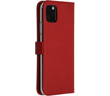 Selencia Echt Lederen Bookcase iPhone 11 Pro Max - Rood