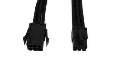 Gelid Solutions Gelid Solutions 6-Pin (VGA)Extension Cable - Sleeved Black 30CM