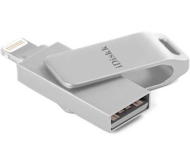 iDiskk Originele Mini USB Lightning 2.0 Flash Drive - 32 GB Zilver 32GB Zilver