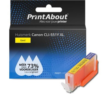 PrintAbout Huismerk Canon CLI-551Y XL Inktcartridge Geel Hoge capaciteit