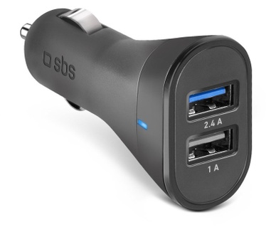 SBS KFZ-Ladegerät 2x USB 2.4A schwarz