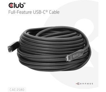 Club 3D 15M Full-Feature USB-C® Cable / 49.21ft 8K60Hz 10Gbps 60W