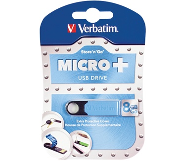 Verbatim Store 'n' Go Micro-USB Drive Plus 8GB Blauw