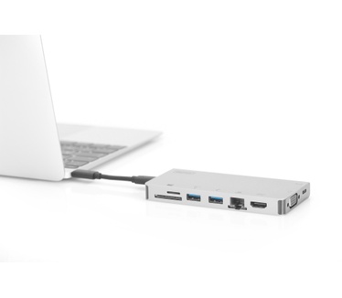 Digitus DA-70866 USB-C Multiport Travel Dock, 8 Port
