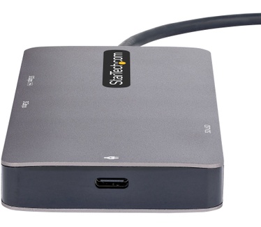 Startech.com USB C Multiport Adapter, Dual HDMI Video, 4K 60Hz, 2 Port 5Gbps USB-A Hub, 100W Power Delivery Pass-Through, GbE, SD/MicroSD, 30cm Kabel, Travel Dock, Laptop Docking Station
