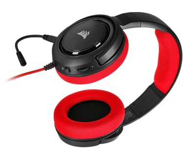 Corsair HS35 Stereo Gaming Headset - Zwart/Rood