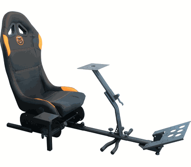 Qware Gaming Race Stoel - Gamestoel – Opvouwbaar – Vinyl gestoffeerd – Zwart oranje