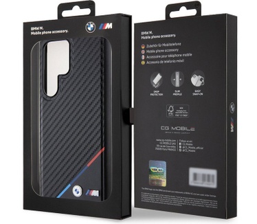 BMW M Tricolor Back Case - Samsung Galaxy S24 Ultra (S928) Zwart Zwart