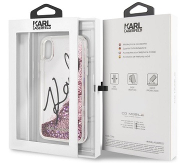 Karl Lagerfeld Star Glitter Case - iPhone XR (6.1") - Roségoud  Rosé Goud