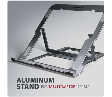 Axagon STND-LAG Laptop-Ständer, höhenverstellbar, faltbar, Aluminium
