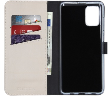 Selencia Echt Lederen Bookcase Samsung Galaxy A71 - Lichtgrijs