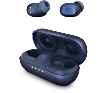 Energy Sistem Earphones True Wireless Urban 3 Indigo sport-hoofdtelefoon (True Wireless, Compact Design, Charging Case met draadloos opladen, voice-assistent, touch-control), blauw