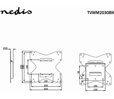 Nedis TVWM2030BK