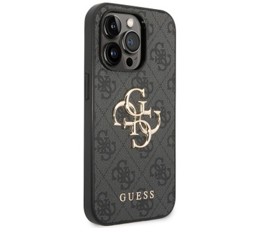 Guess 4G Metal Logo Back Case Apple iPhone 15 Pro (6.1") - Grijs Grijs