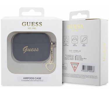 Guess Heart Silicone Case - Apple Airpods Pro 2 (2e gen) - Zwart